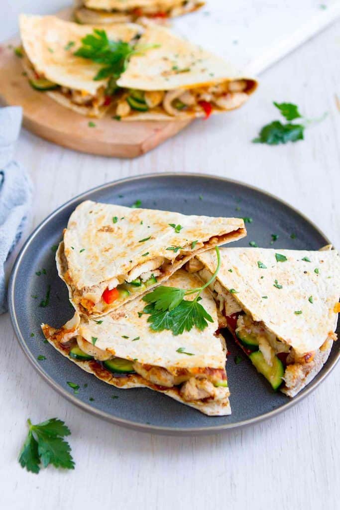 Asian Chicken Quesadilla: Crispy, Cheesy & Uses Leftovers